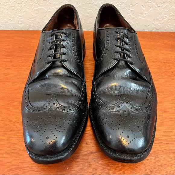 Allen Edmonds Baltic Vintage Short Wing Black V-Cleat Derby Size 11 - Picture 7 of 15